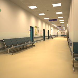 3D model hospital corridor