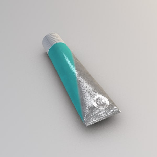 3D tooth paste model