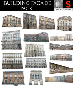 old city building facade 3D