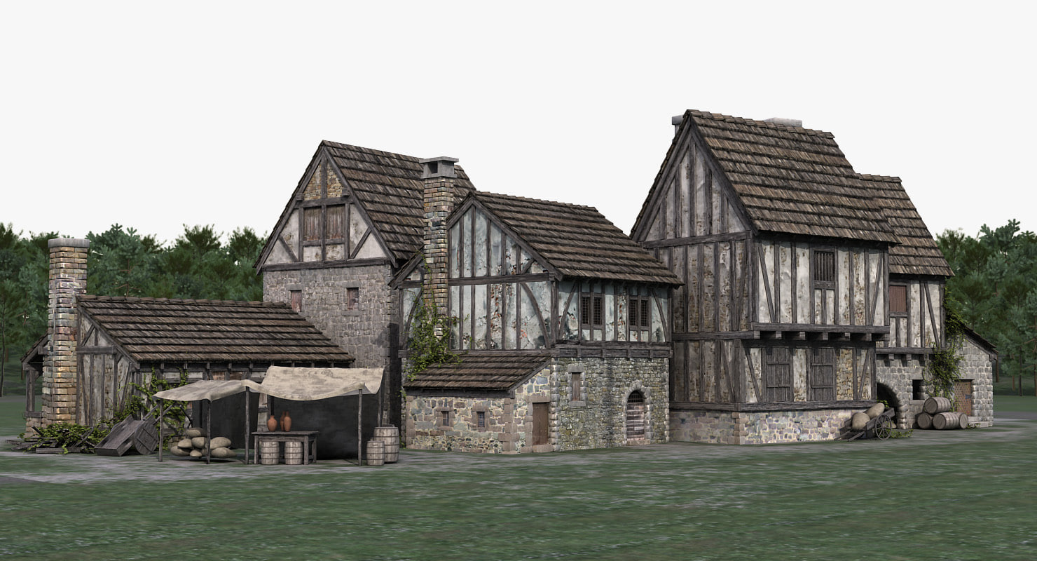 Medieval Town 3d Model