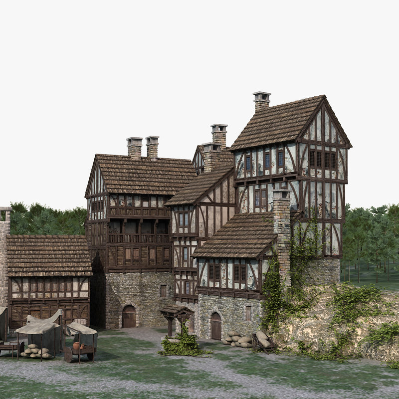 Medieval town village 3D - TurboSquid 1198334