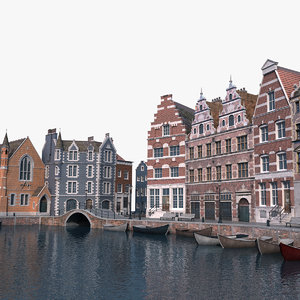 3D amsterdam scene model