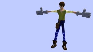 3D character farmer model