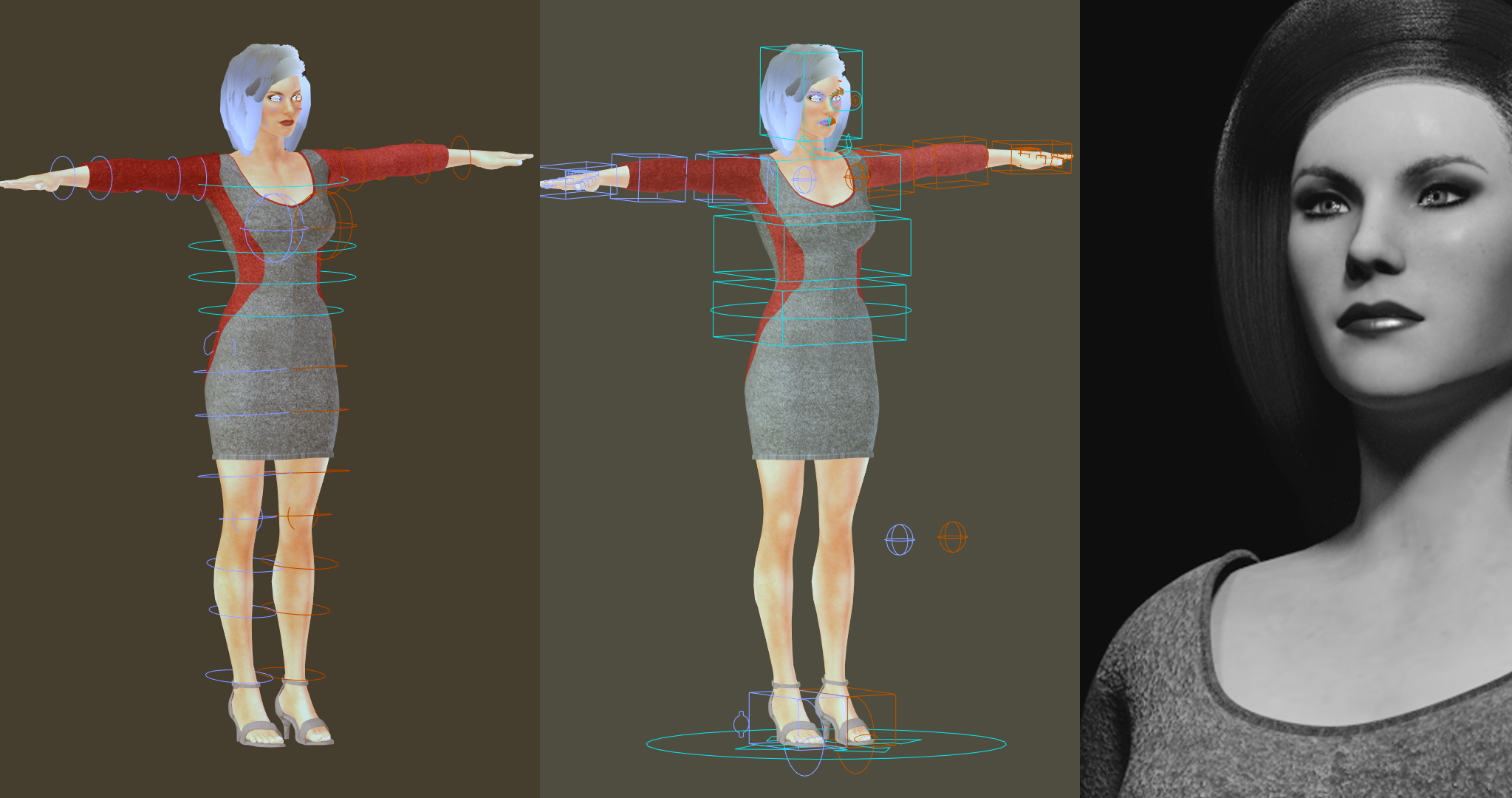 Realistic Blender FemaleRIgged (IK / FK) 3DModell TurboSquid 1198749