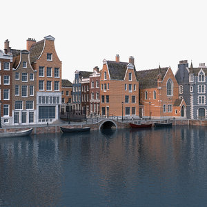 3D amsterdam scene
