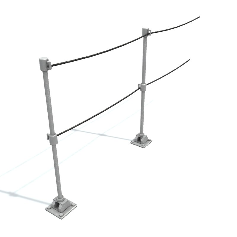 Rail Stanchion B 3D Model - TurboSquid 1198831