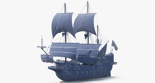 modelo 3d Barco galeon español - TurboSquid 1198838