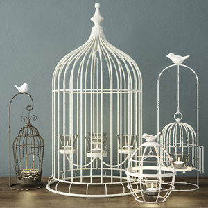 3D birdcage candleholders model