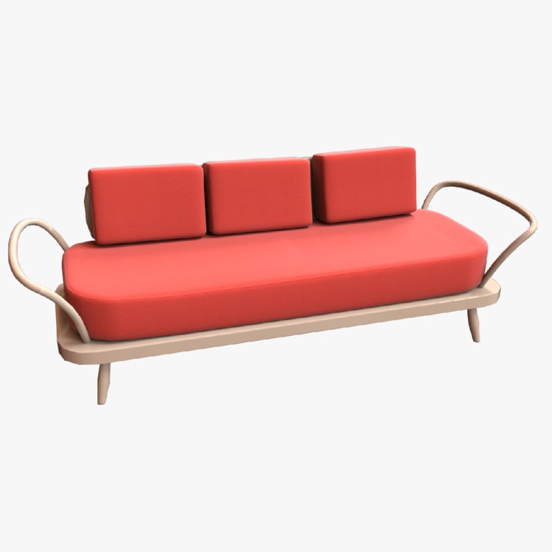 Low Poly Vintage 50s Sofa Turbosquid 1199022 Low Poly Vintage 50s Sofa