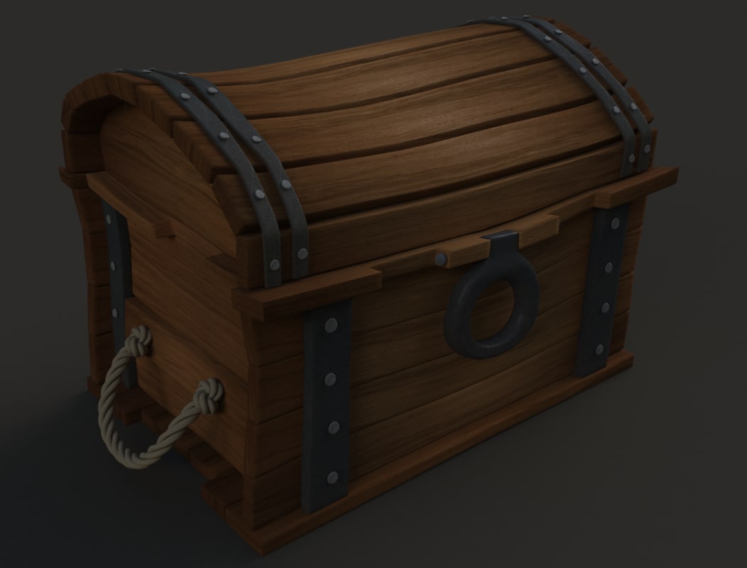 3d Cartoon Chest Model Turbosquid 1199093