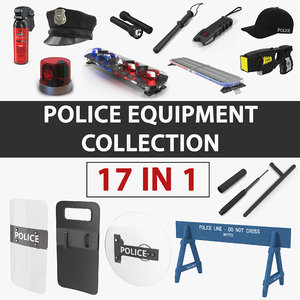 police equipment 3D model