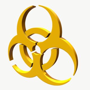 3D symbol biohazard