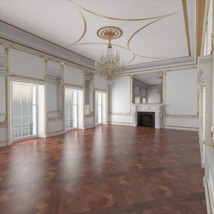 classical interior 3D