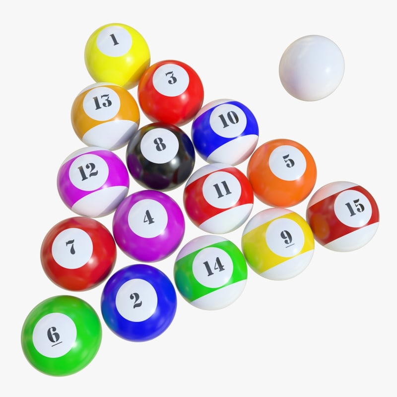 Realistic billiards ball 3D model TurboSquid 1199390