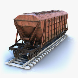 low-poly cargo car 3D