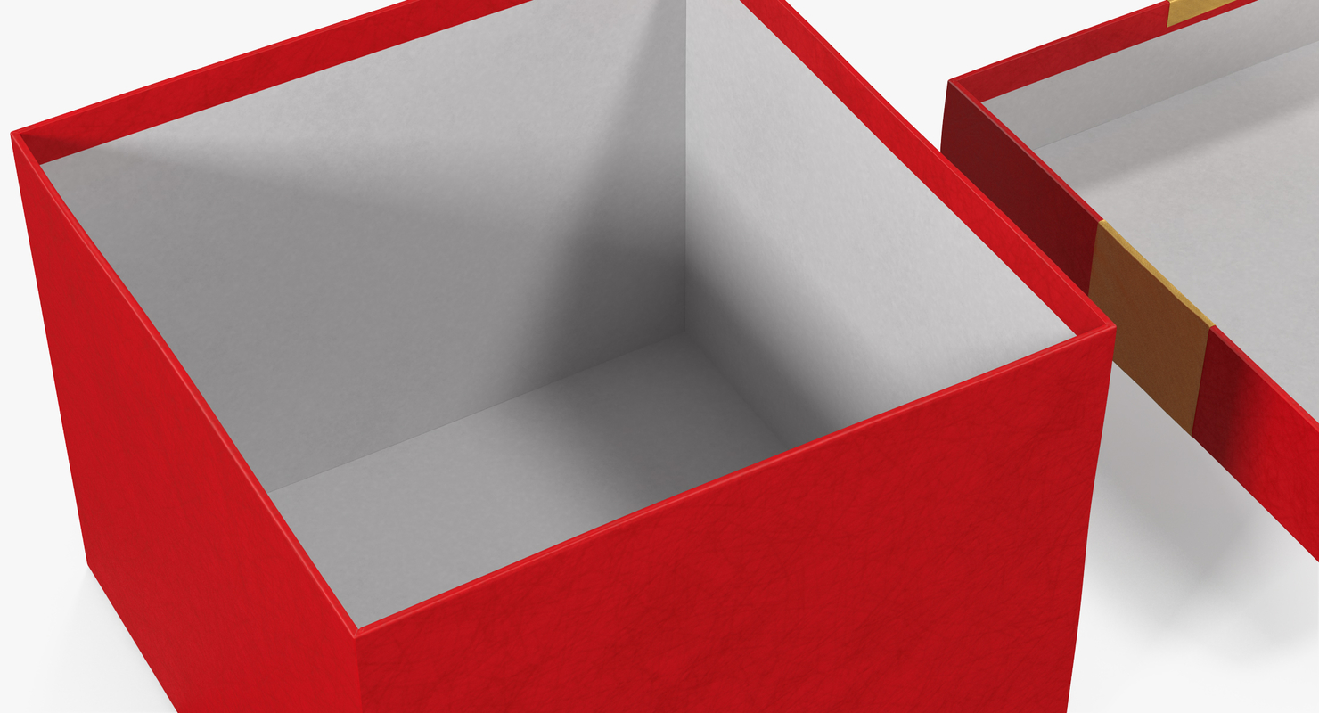 Gift box open red 3D model - TurboSquid 1199813