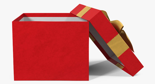 Gift Box Open Red 3D Model - TurboSquid 1199813