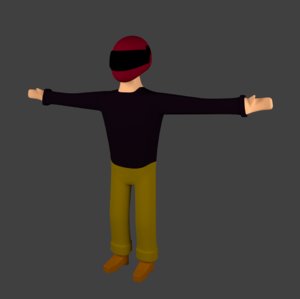 3D character rigged