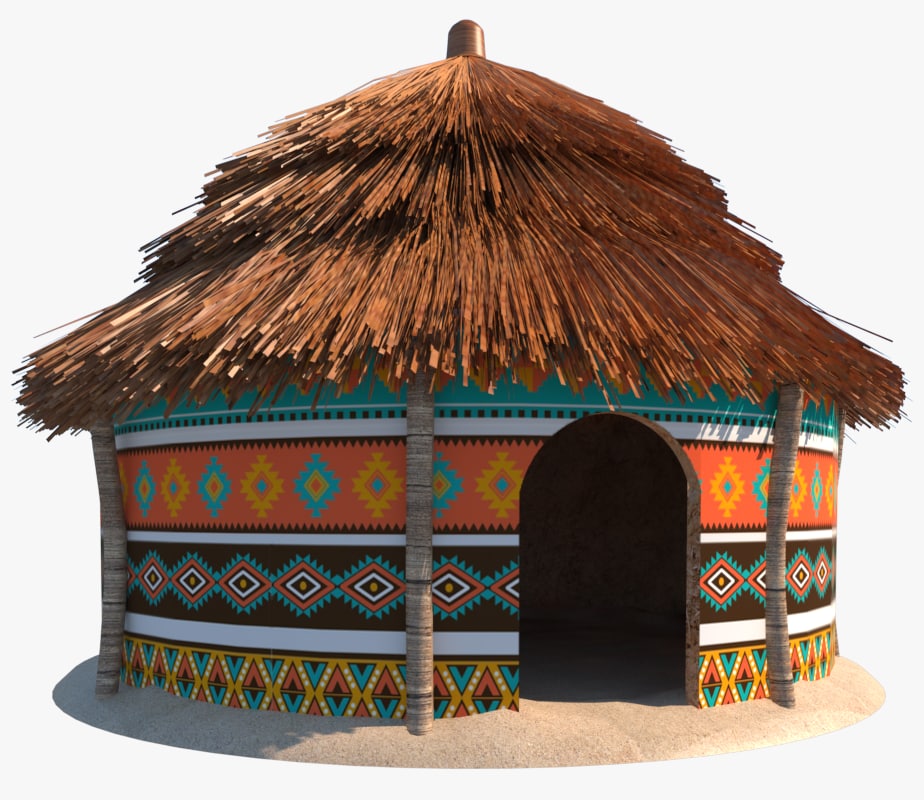 African hut 3D model TurboSquid 1199849