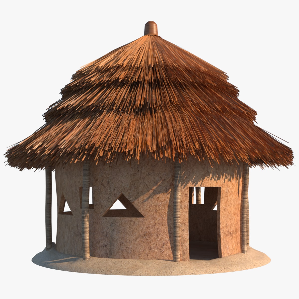 3D model african hut bamboo TurboSquid 1199904