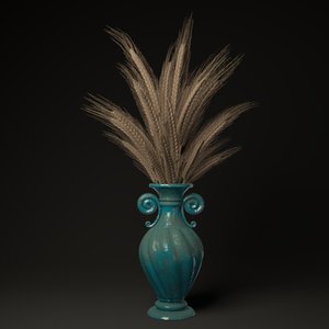vase wheat 3D model