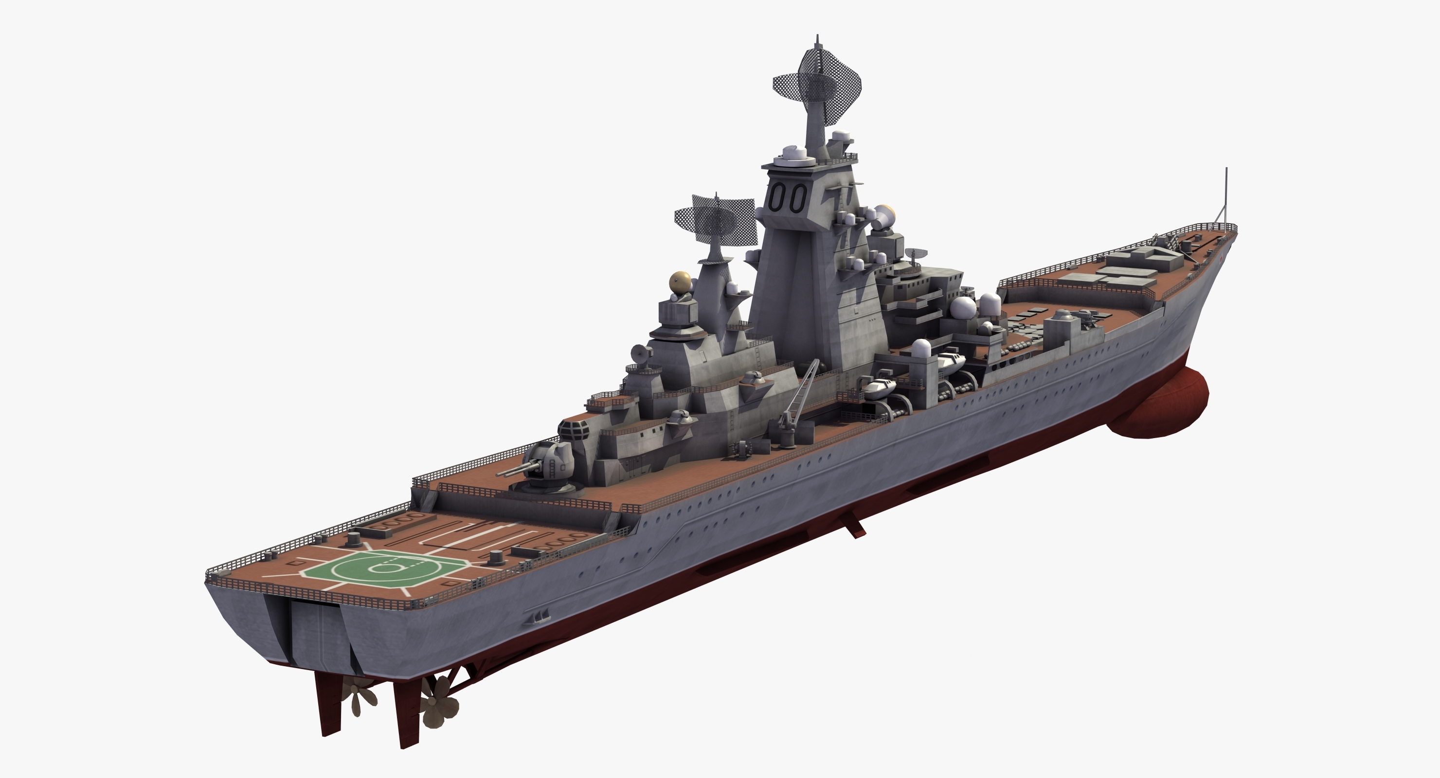 キーロフ級ミサイル巡洋艦3Dモデル