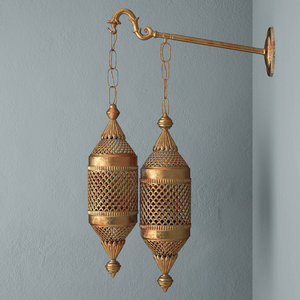 moroccan double lantern sconce 3D