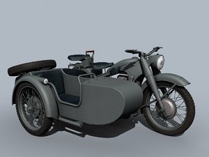 3D model german wwii moto