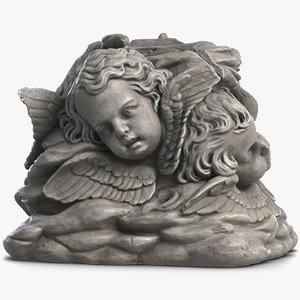 angels faces sculpture 3D model