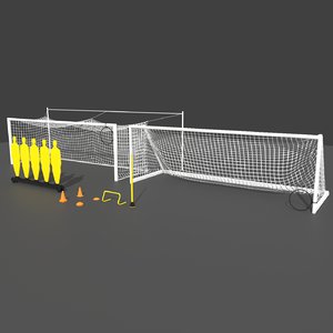 goals cones long 3D model