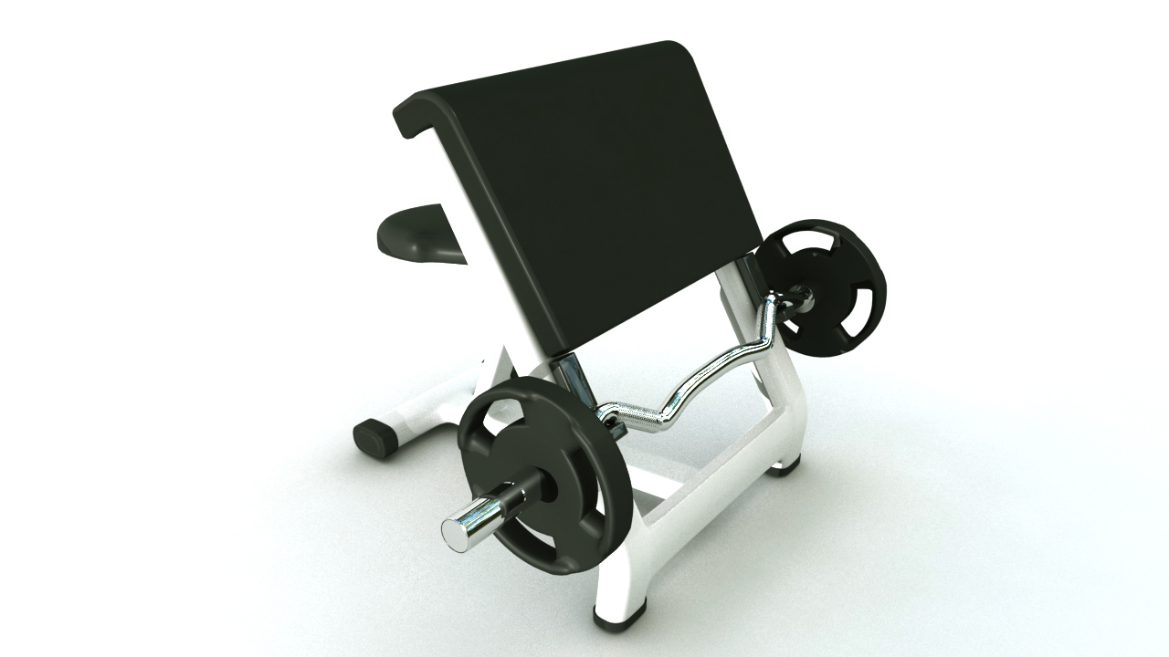 Preacher Arm Curl Bench Model Turbosquid 1201138