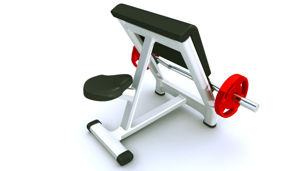 Preacher Arm Curl Bench Model Turbosquid 1201138