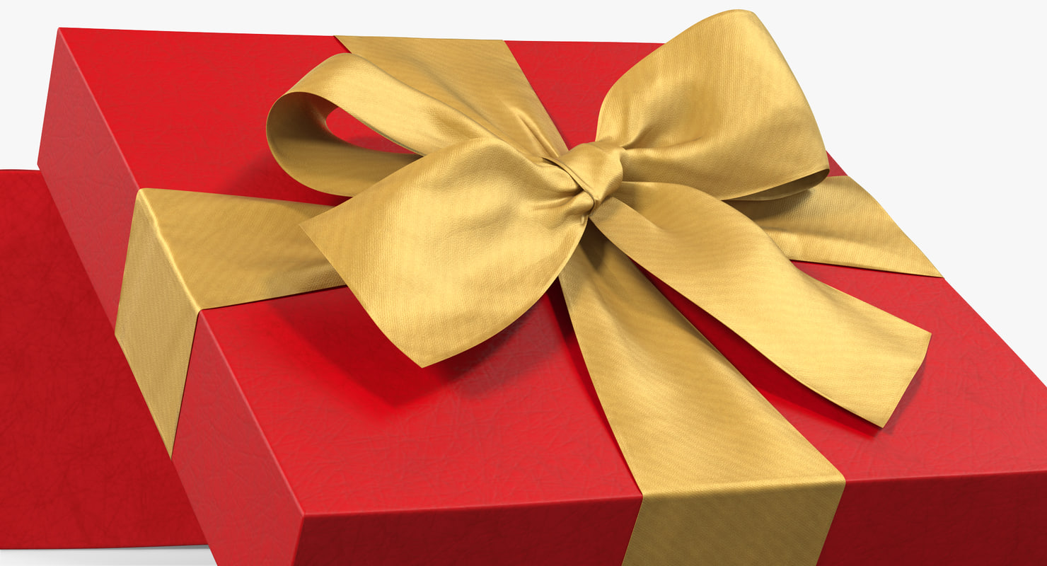 Gift box open red 3D model - TurboSquid 1201152