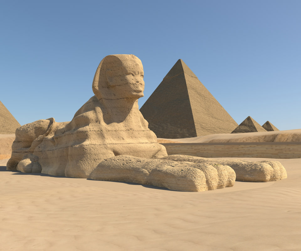 Great sphinx 3D model TurboSquid 1201198