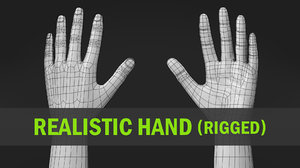 realistic hand 3D model
