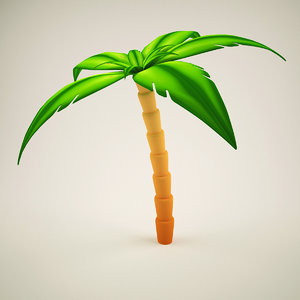 palm tree cartoon model