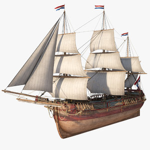 dutch galiot sails 3D