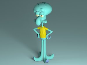character squidward 3D model