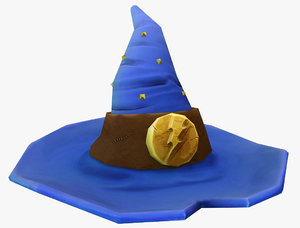 3D model hat low-poly