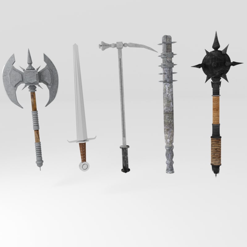 Medieval weapons 3D model - TurboSquid 1201605