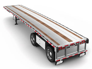 3D model flatbed trailer benson