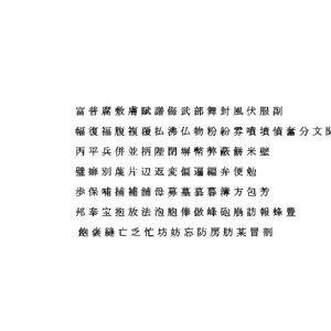 chinese ms pmincho font 3D