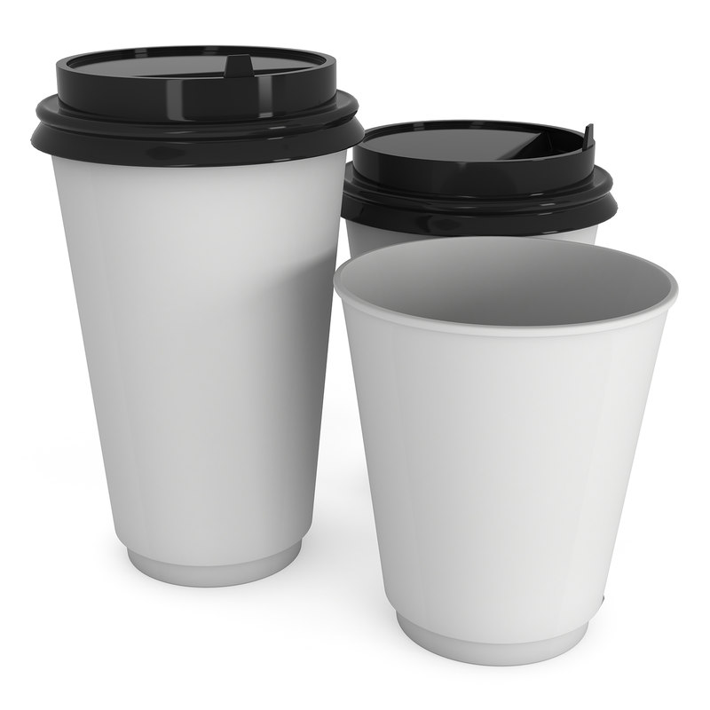 3D disposable coffee cups blank model - TurboSquid 1201846