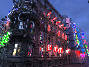 3D futuristic barock city hd