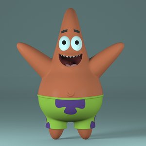 3D model character patrick stars