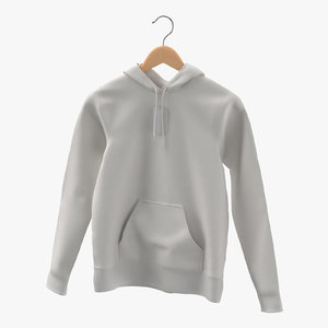 female fitted hoodie hanging 3D model