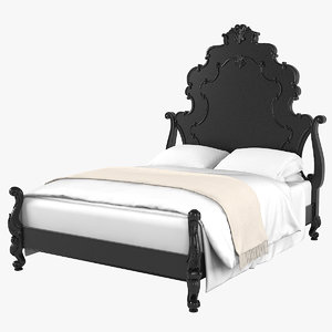 fabulous baroque bed camilla 3D