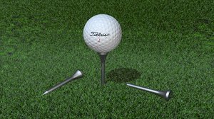 3D golf ball tees model