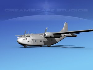 3D aircraft military fairchild transport