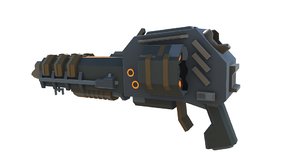 3D sci-fi weapon